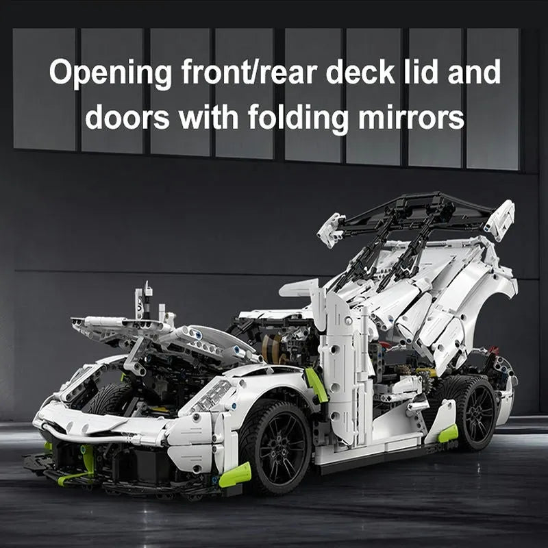 Cada MOC Motorized Building Block Set: 61048 Supercar Racing Sports Car, Model C61048
