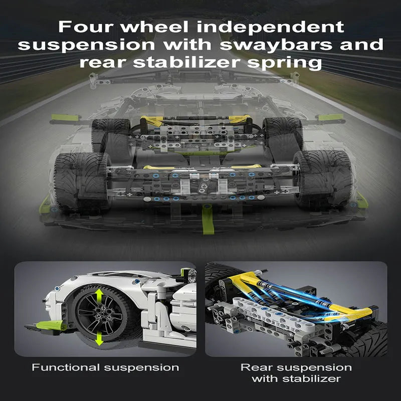 Cada MOC Motorized Building Block Set: 61048 Supercar Racing Sports Car, Model C61048