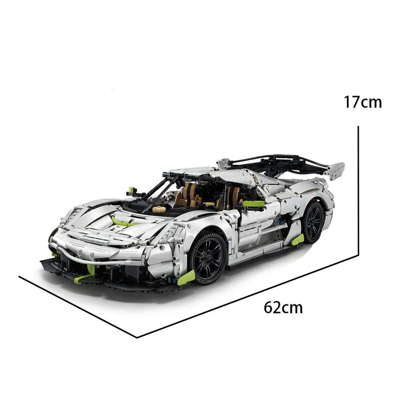 Cada MOC Motorized Building Block Set: 61048 Supercar Racing Sports Car, Model C61048