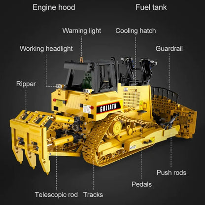 Cada MOC Motorized Building Block Set: RC Heavy Bulldozer Truck, Model C61056