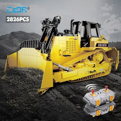 Cada MOC Motorized Building Block Set: RC Heavy Bulldozer Truck, Model C61056