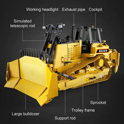 Cada MOC Motorized Building Block Set: RC Heavy Bulldozer Truck, Model C61056