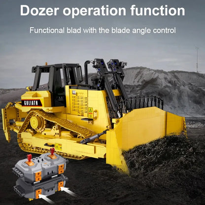 Cada MOC Motorized Building Block Set: RC Heavy Bulldozer Truck, Model C61056