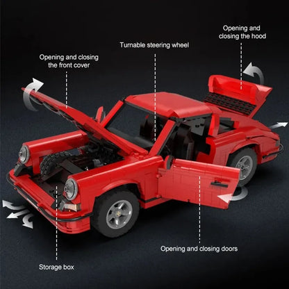 Cada MOC Motorized Building Block Set: 61045 Porsche 911 Super Racing Car, Model C61045