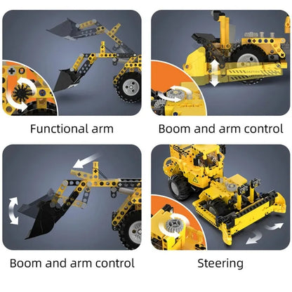 Cada MOC Building Block Set: Wheel Loader Bulldozer C65004