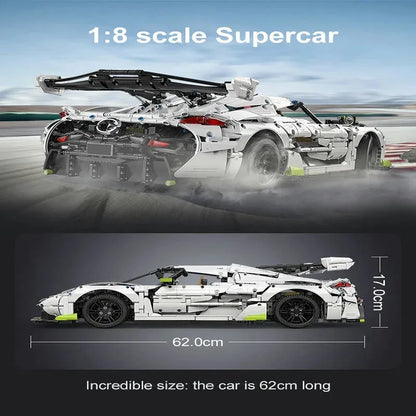 Cada MOC Motorized Building Block Set: Fantasma Supercar Racing Sports Car