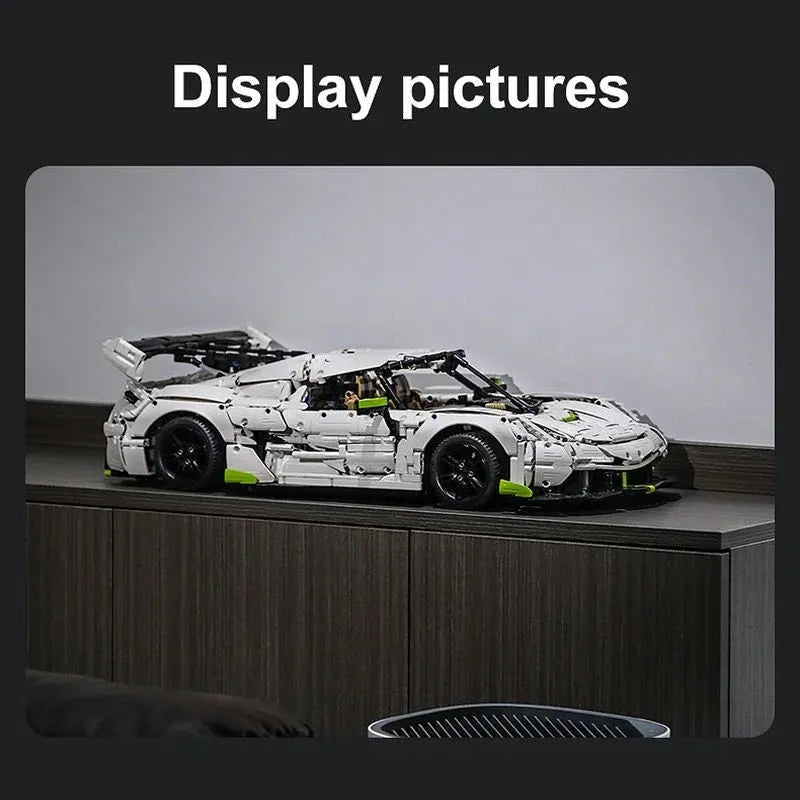 Cada MOC Motorized Building Block Set: Fantasma Supercar Racing Sports Car