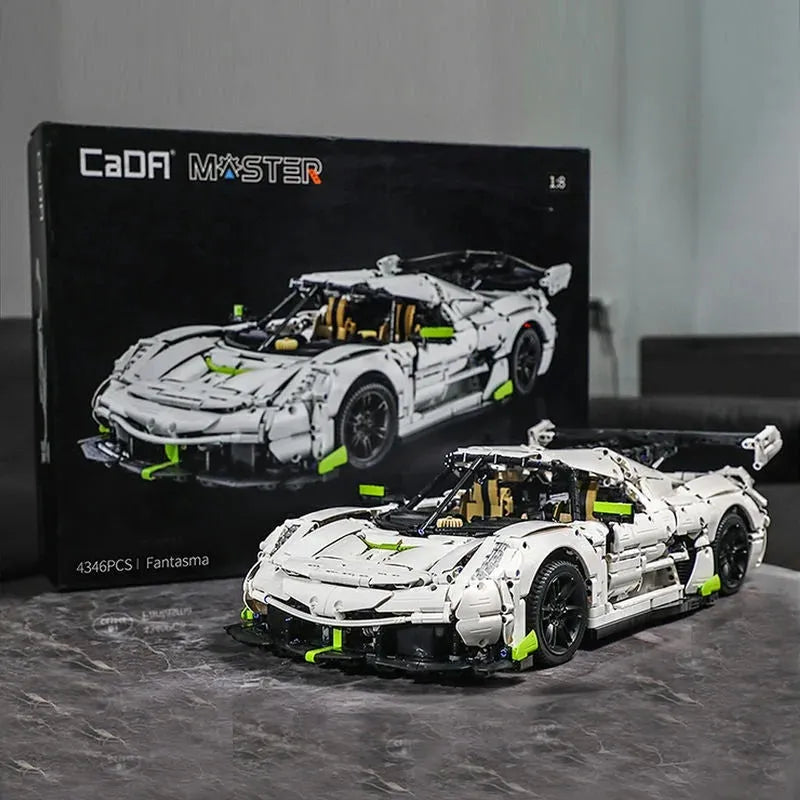 Cada MOC Motorized Building Block Set: Fantasma Supercar Racing Sports Car