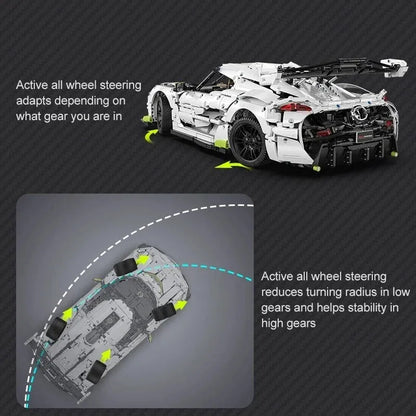 Cada MOC Motorized Building Block Set: Fantasma Supercar Racing Sports Car