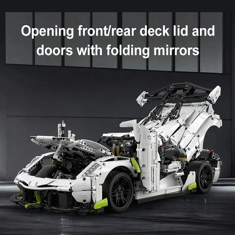 Cada MOC Motorized Building Block Set: Fantasma Supercar Racing Sports Car