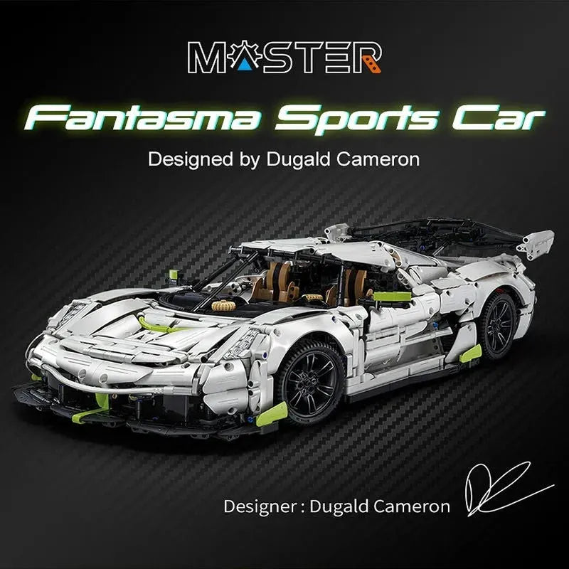 Cada MOC Motorized Building Block Set: Fantasma Supercar Racing Sports Car