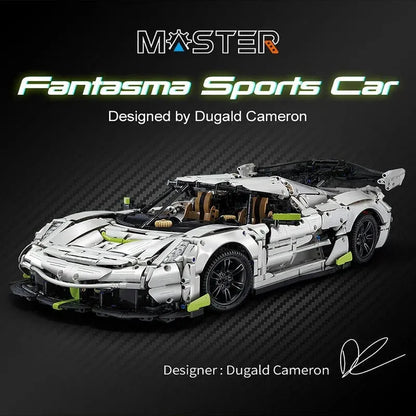 Cada MOC Motorized Building Block Set: Fantasma Supercar Racing Sports Car