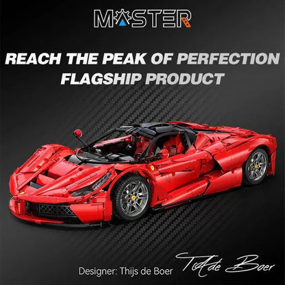 Cada MOC Motorized Building Block Set: Ferrari Laferrari Super Racing Hyper Car