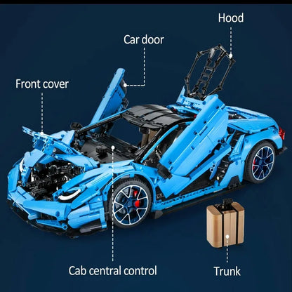 Cada MOC Motorized Building Block Set: Lambo Centenario Hypercar Sports Car, Model C61041
