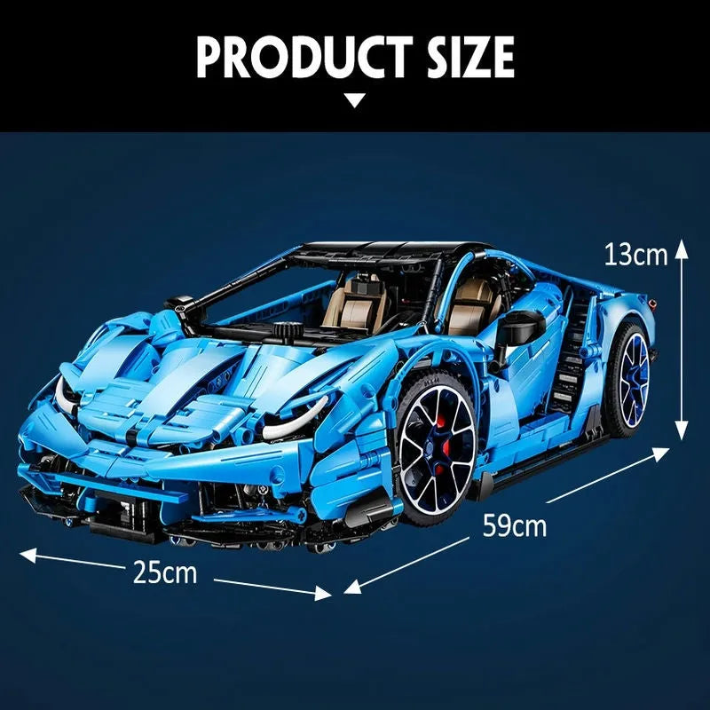 Cada MOC Motorized Building Block Set: Lambo Centenario Hypercar Sports Car, Model C61041