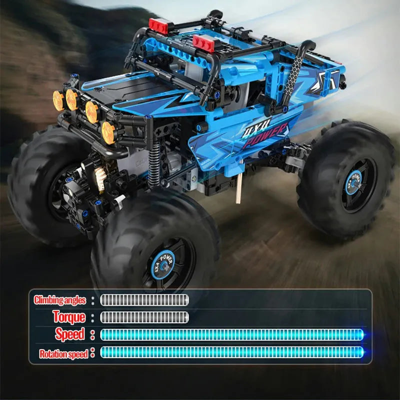 Cada MOC Motorized Building Block Set: RC MOC APP Off-Road Monster Buggy, Model C61008