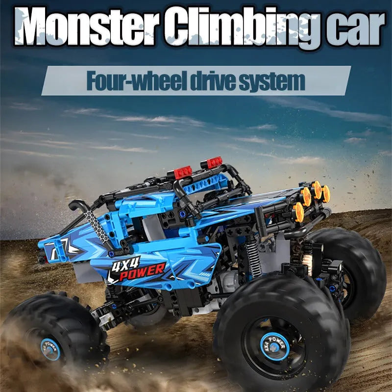 Cada MOC Motorized Building Block Set: RC MOC APP Off-Road Monster Buggy, Model C61008