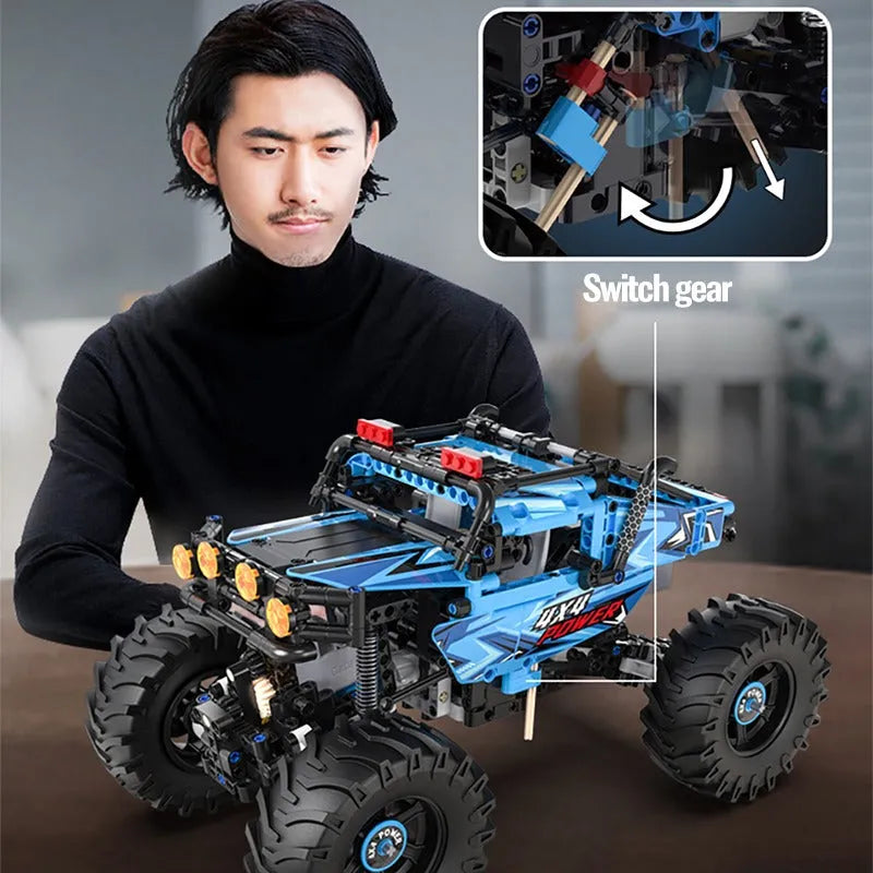 Cada MOC Motorized Building Block Set: RC MOC APP Off-Road Monster Buggy, Model C61008