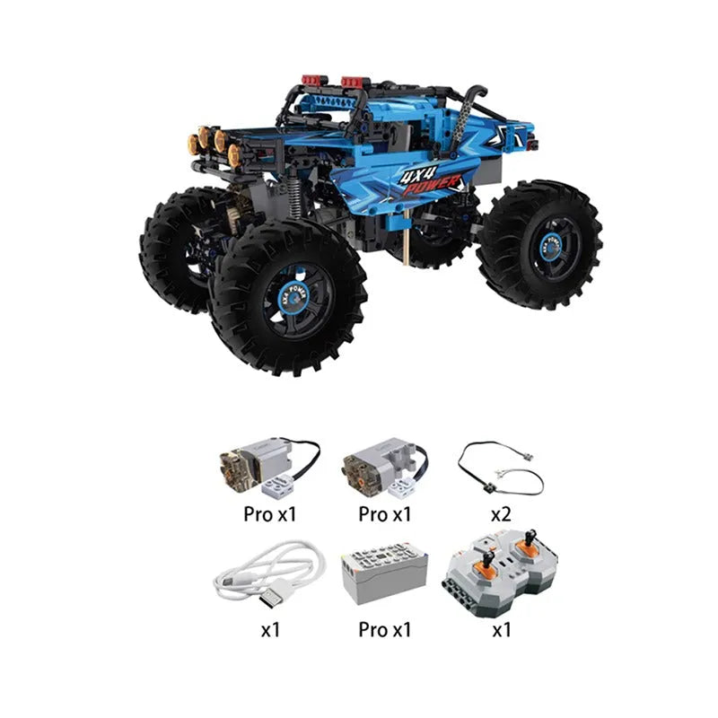 Cada MOC Motorized Building Block Set: RC MOC APP Off-Road Monster Buggy, Model C61008