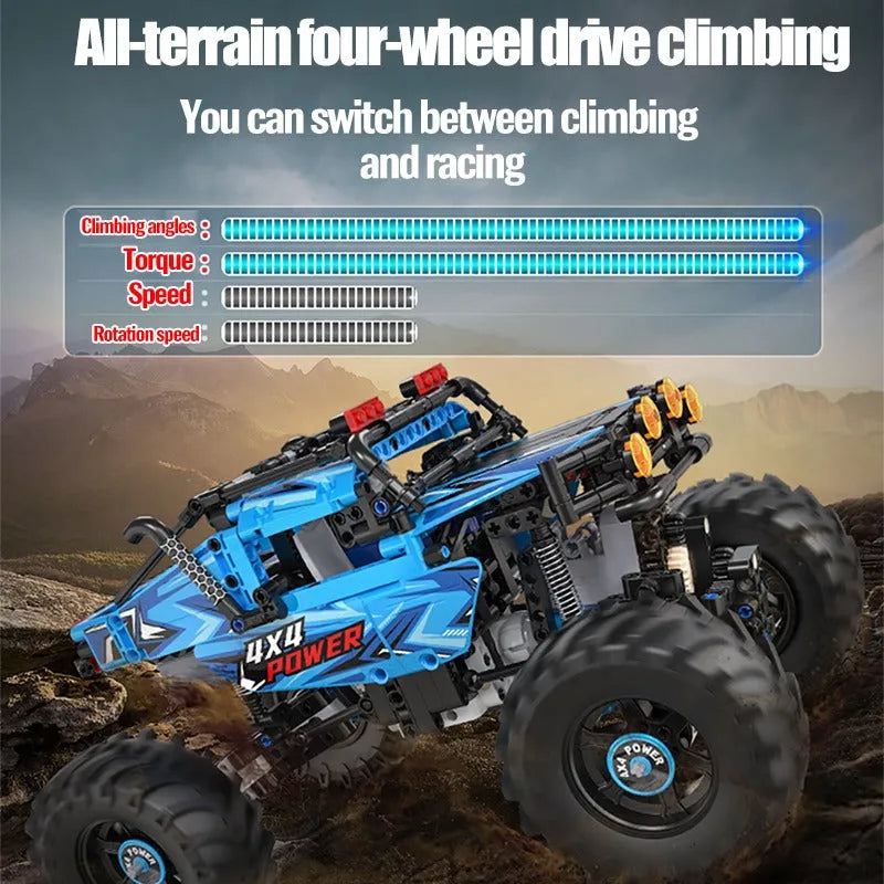 Cada MOC Motorized Building Block Set: RC MOC APP Off-Road Monster Buggy, Model C61008