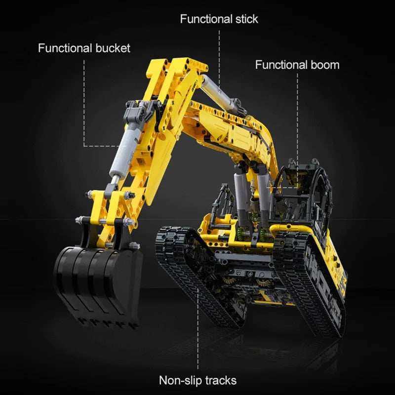 Cada Building Block Set: RC Motorized Functional Excavator, Model C61082PF