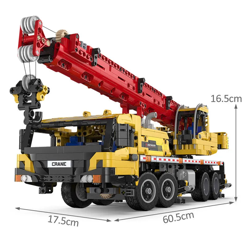 Cada MOC Motorized Building Block Set: Large Mobile Crane Truck, Model C61081
