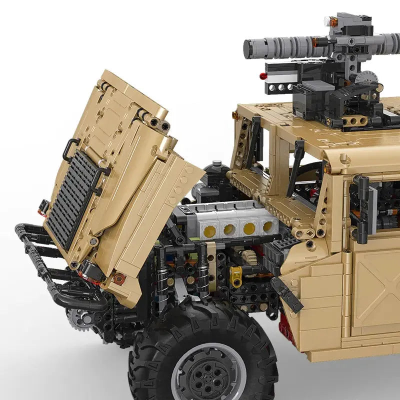 Cada MOC Motorized Building Block Set: Humvee H1 Military Armored Car, Model C61036
