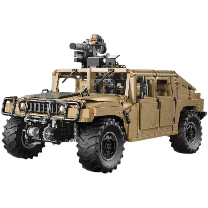 Cada MOC Motorized Building Block Set: Humvee H1 Military Armored Car, Model C61036