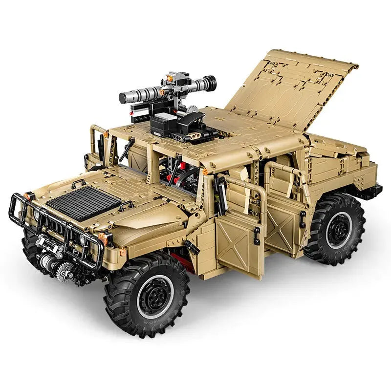 Cada MOC Motorized Building Block Set: Humvee H1 Military Armored Car, Model C61036