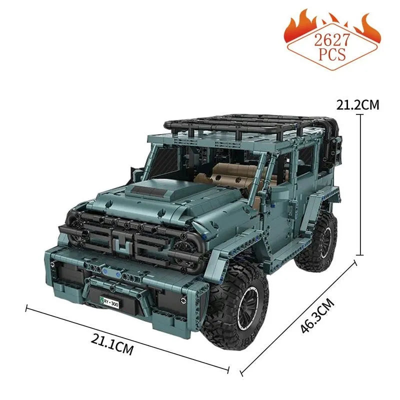 MOC Motorized Building Block Set: 009 Concept RY300 Off Road SUV Vehicle, Model C009