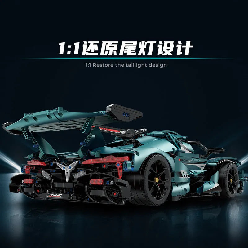 MOC Motorized Building Block Set: 10612 Gumpert Apollo IE Super Racing Car
