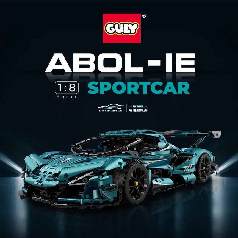 MOC Motorized Building Block Set: 10612 Gumpert Apollo IE Super Racing Car