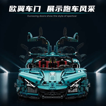 MOC Motorized Building Block Set: 10612 Gumpert Apollo IE Super Racing Car