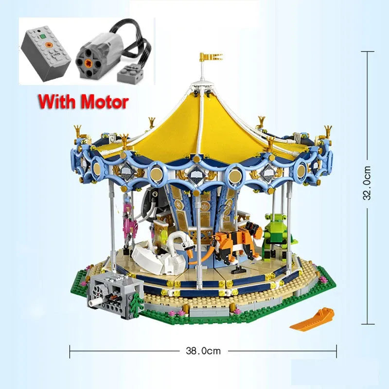 MOC Building Block Set: 15036 Creator Expert Motorized Carousel, Model 15036PF
