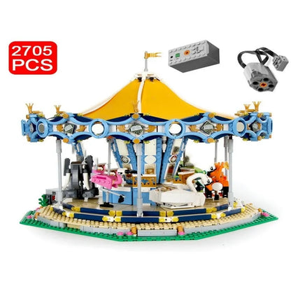 MOC Building Block Set: 15036 Creator Expert Motorized Carousel, Model 15036PF