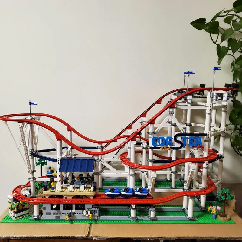 MOC Building Block Set: 15039 Creator Expert Motorized Roller Coaster, Model 15039PF
