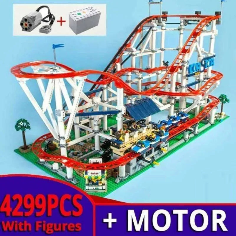 MOC Building Block Set: 15039 Creator Expert Motorized Roller Coaster, Model 15039PF