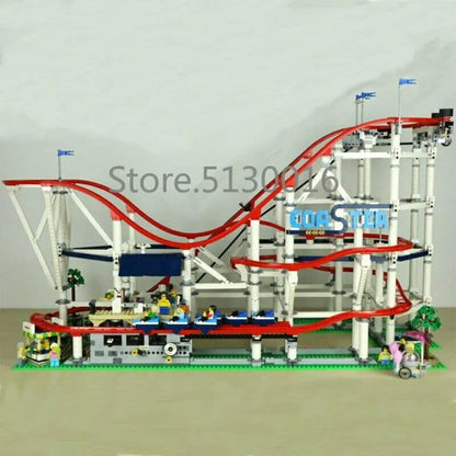 MOC Building Block Set: 15039 Creator Expert Motorized Roller Coaster, Model 15039PF