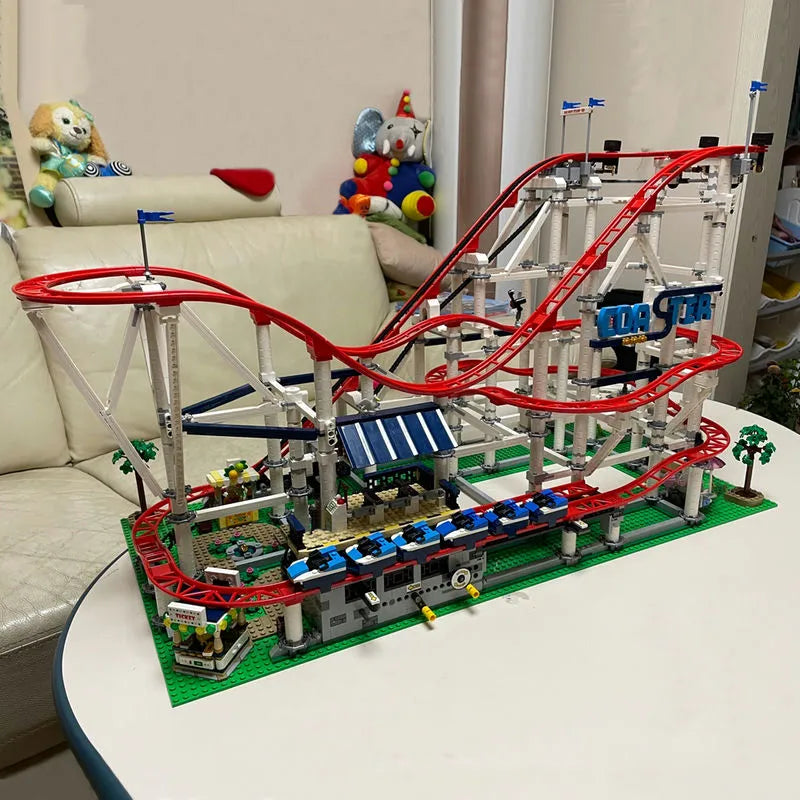 MOC Building Block Set: 15039 Creator Expert Motorized Roller Coaster, Model 15039PF