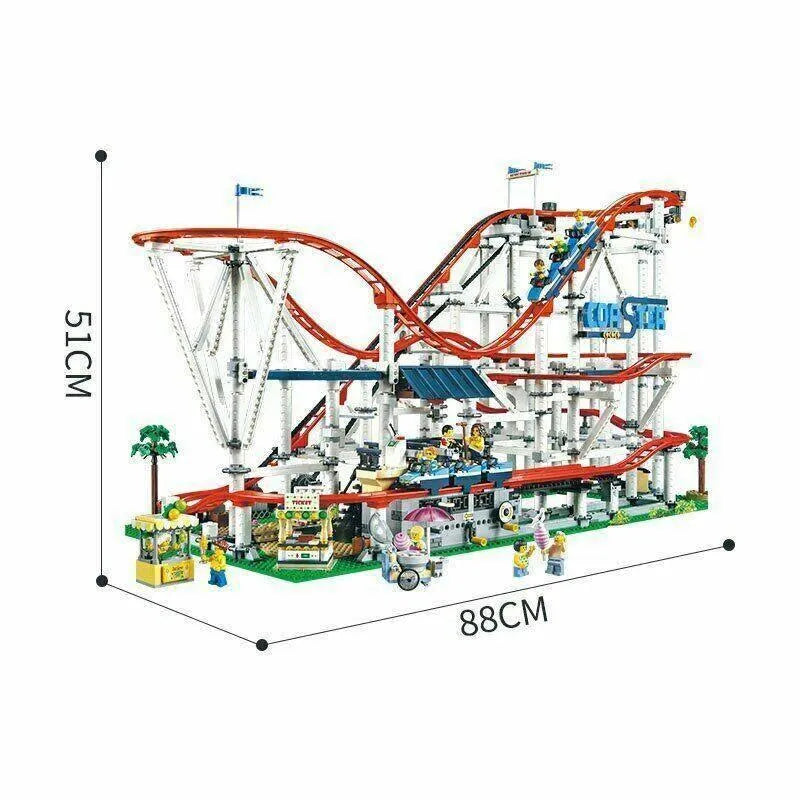 MOC Building Block Set: 15039 Creator Expert Motorized Roller Coaster, Model 15039PF