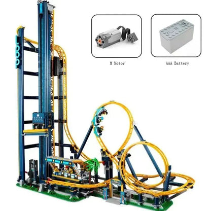 MOC Building Block Set: 66503 Creator Expert Motorized Loop Roller Coaster