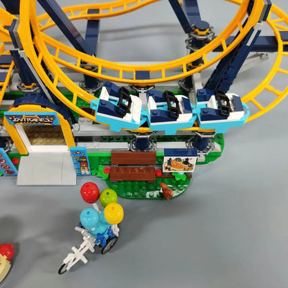 MOC Building Block Set: 66503 Creator Expert Motorized Loop Roller Coaster