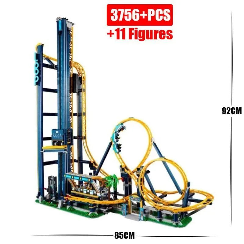 MOC Building Block Set: 66503 Creator Expert Motorized Loop Roller Coaster