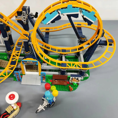 MOC Building Block Set: 66503 Creator Expert Motorized Loop Roller Coaster