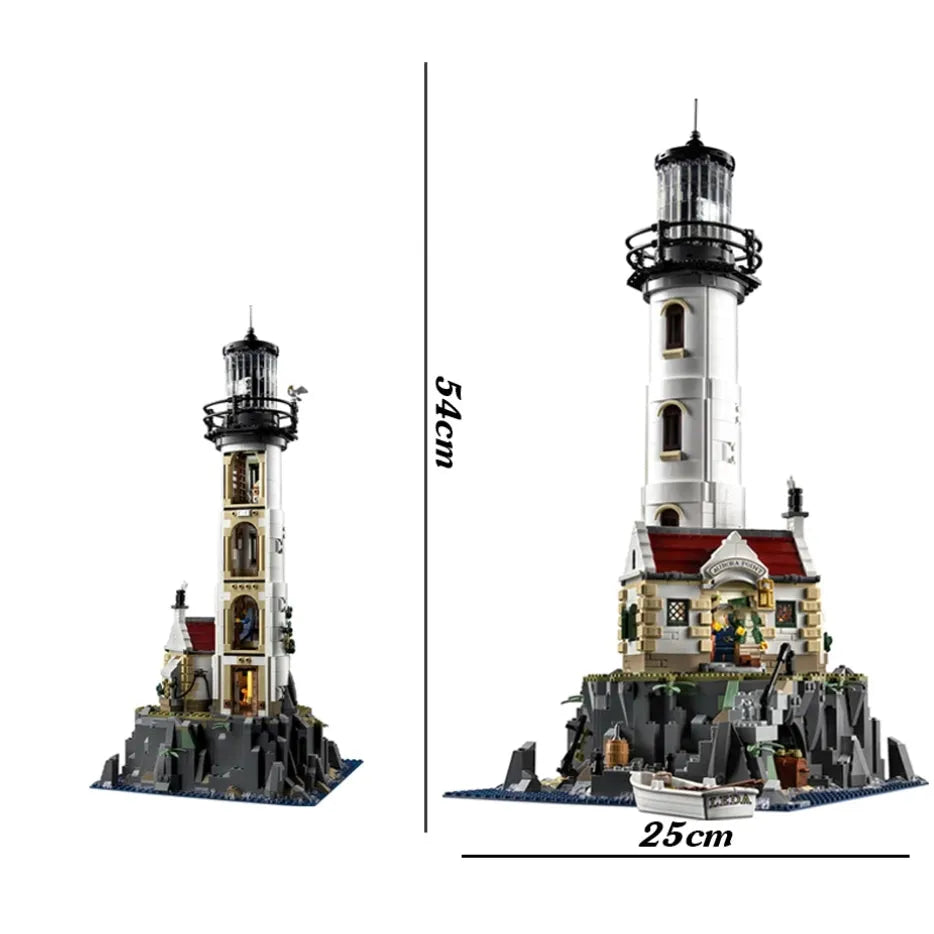 MOC Building Block Set: 92882 Ideas Motorized Light House