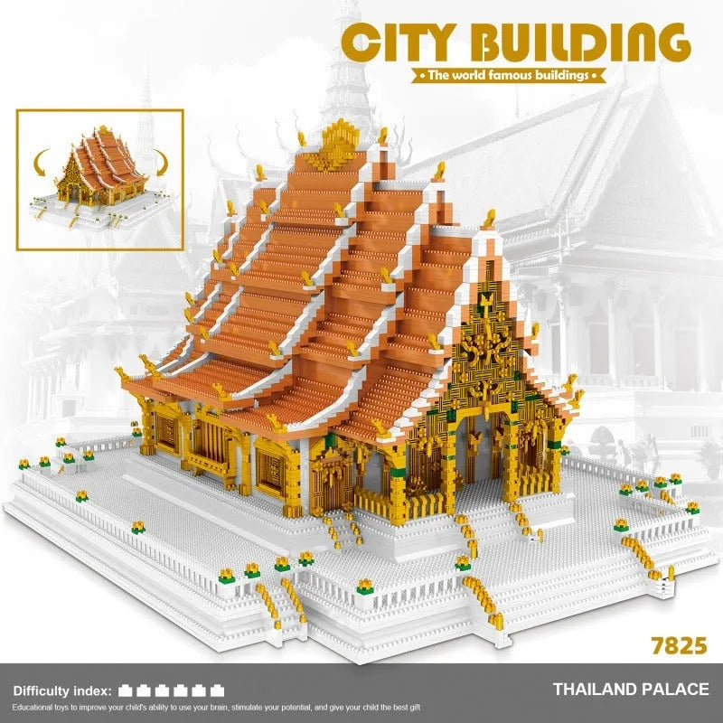 MOC Building Block Set: Thailand Grand Palace, Model 7825ZRK