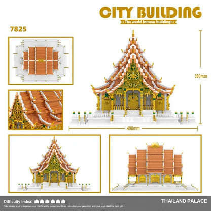 MOC Building Block Set: Thailand Grand Palace, Model 7825ZRK