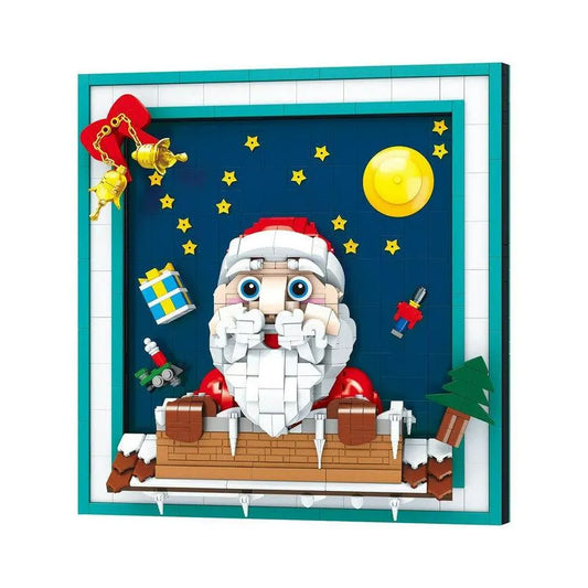 MOC Building Block Set: Christmas Santa Claus Picture Frame, Model SX88014