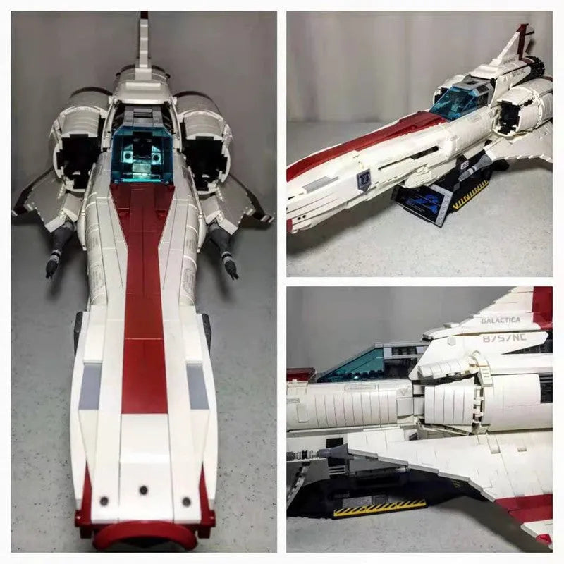 MOC Motorized Building Block Set: Battlestar Galactica Colonial Viper MKII MOC 9424