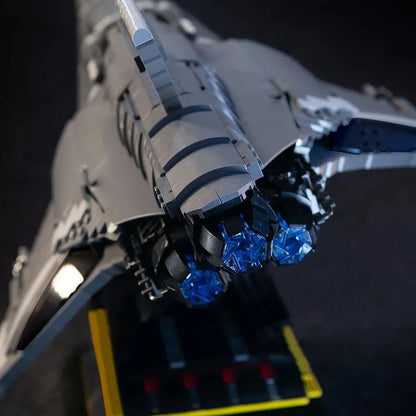 MOC Motorized Building Block Set: Battlestar Galactica UCS Colonial Viper MKII, Model 9424-1